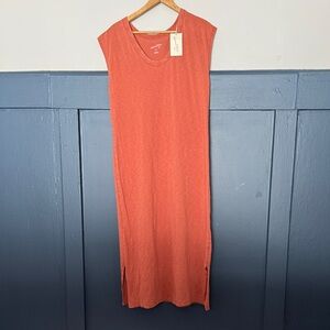 NWT Universal Thread sleeveless brunt orange Midi Dress Medium